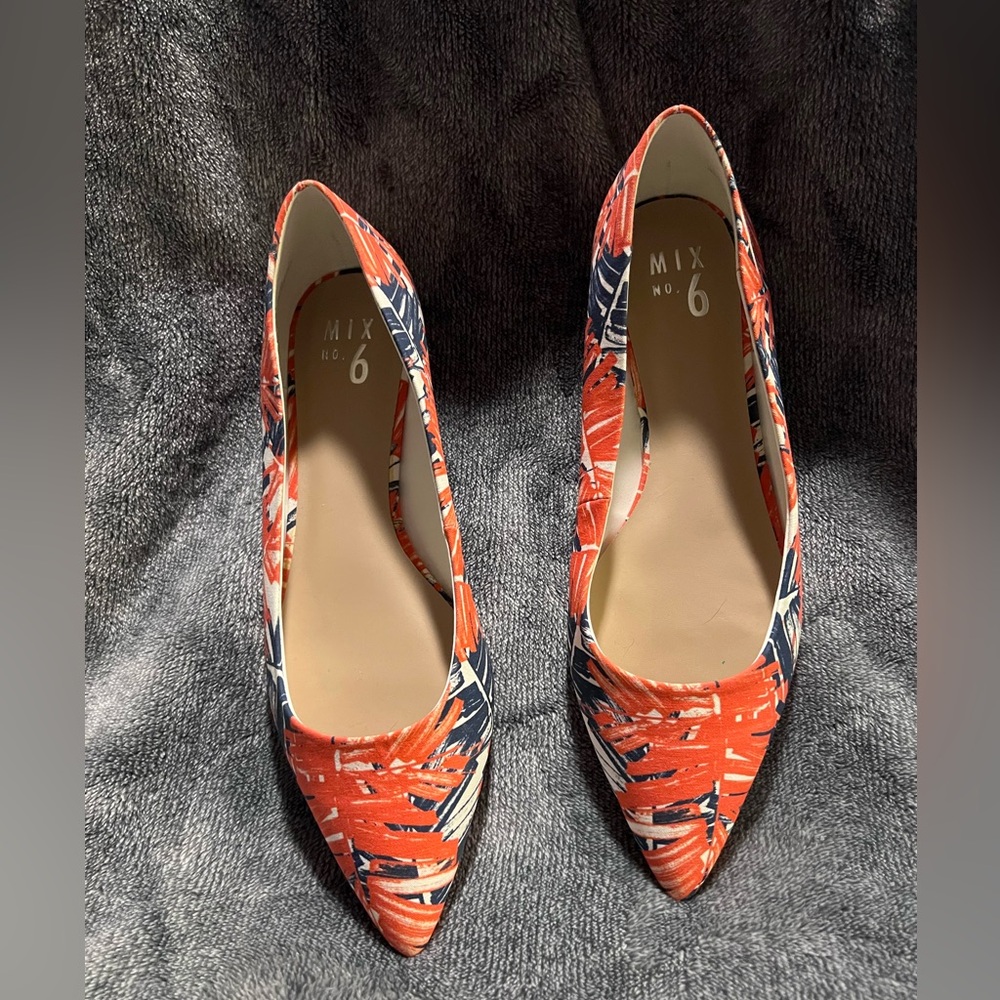 Mix No. 6 Red and Orange Patterned Flats